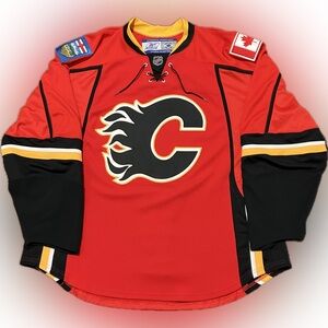 Calgary Flames Prototype Blank Reebok Authentic NHL Hockey Jersey Size 56